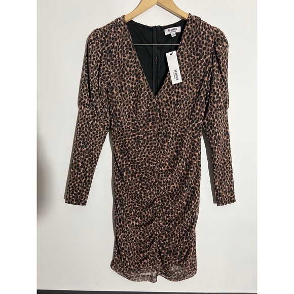 BB DAKOTA Leopard Print Long Sleeve Dress - Picture 1 of 3